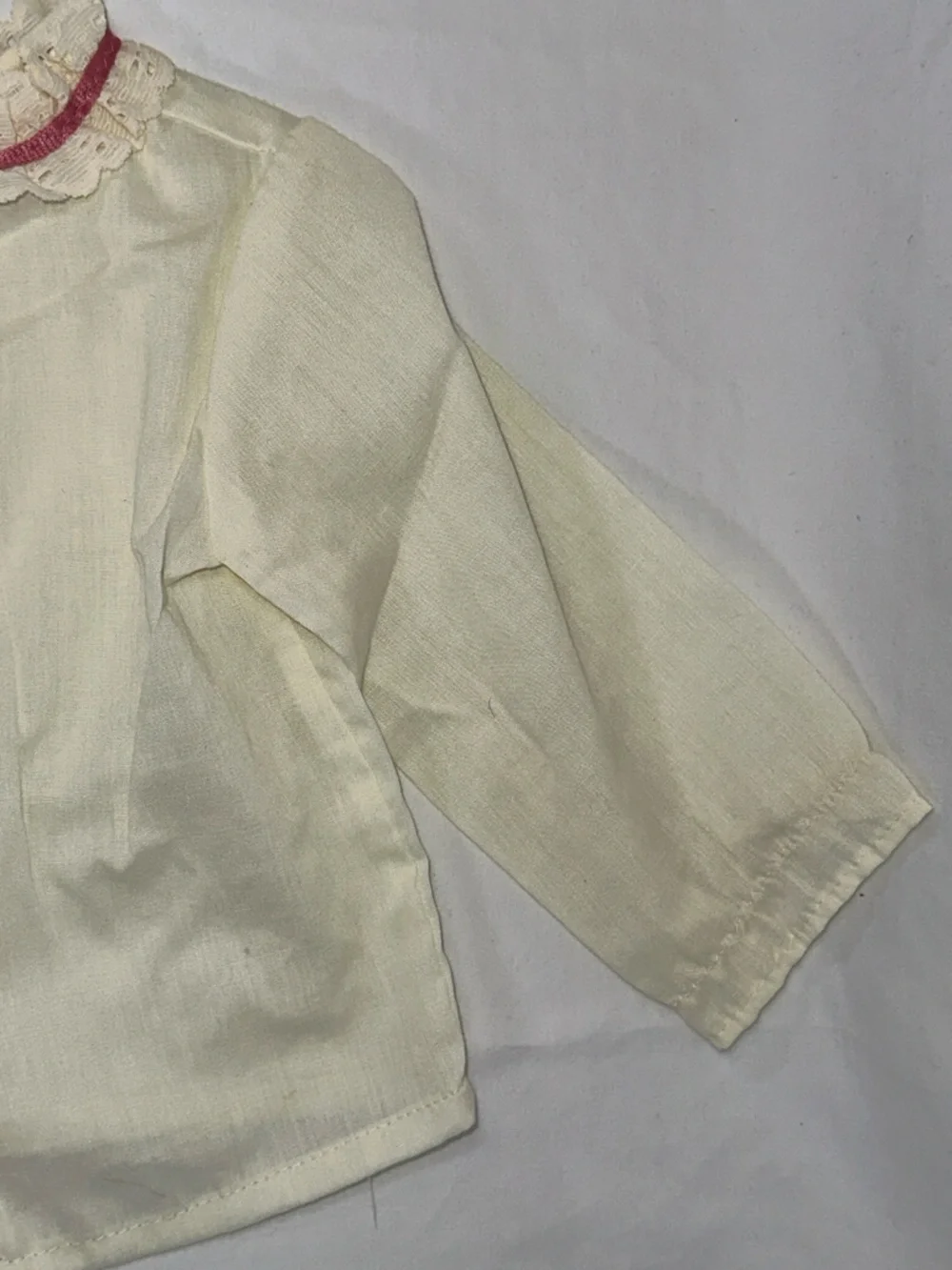 Vintage Carters Baby Blouse Size 12 Months Made in USA Lace Collar Top